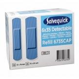 Salvequick navulling, 6x35 st blauwe pleisters
